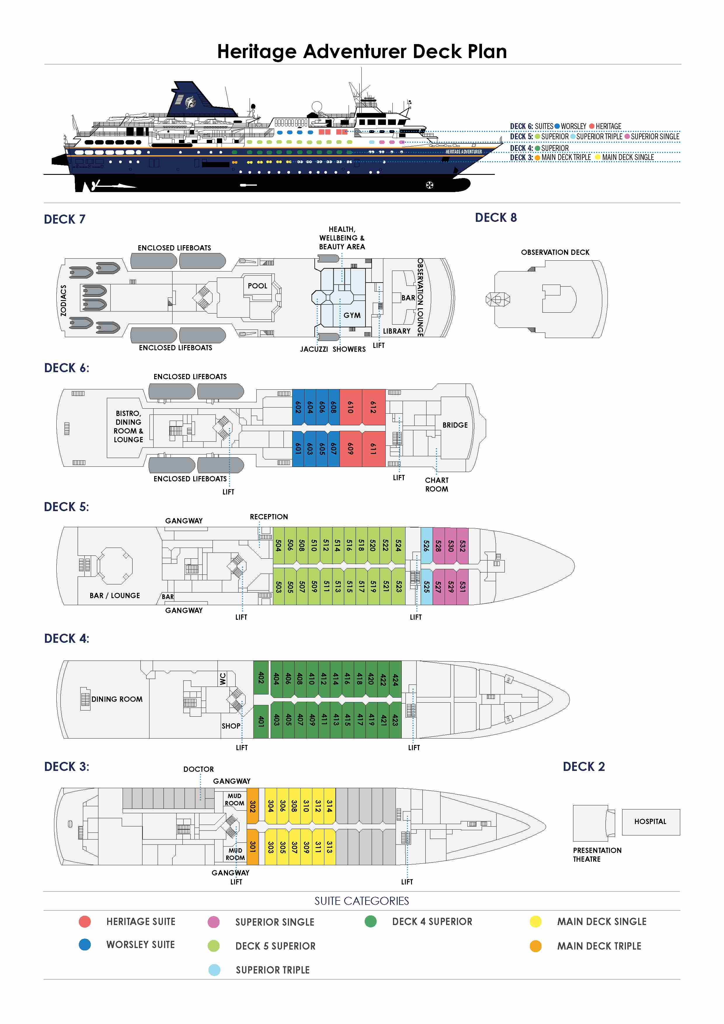 Cabin layout for Heritage Adventurer